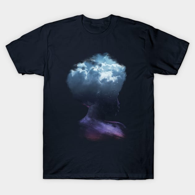 HEAD ON THE CLOUDS T-Shirt by Ilustrata